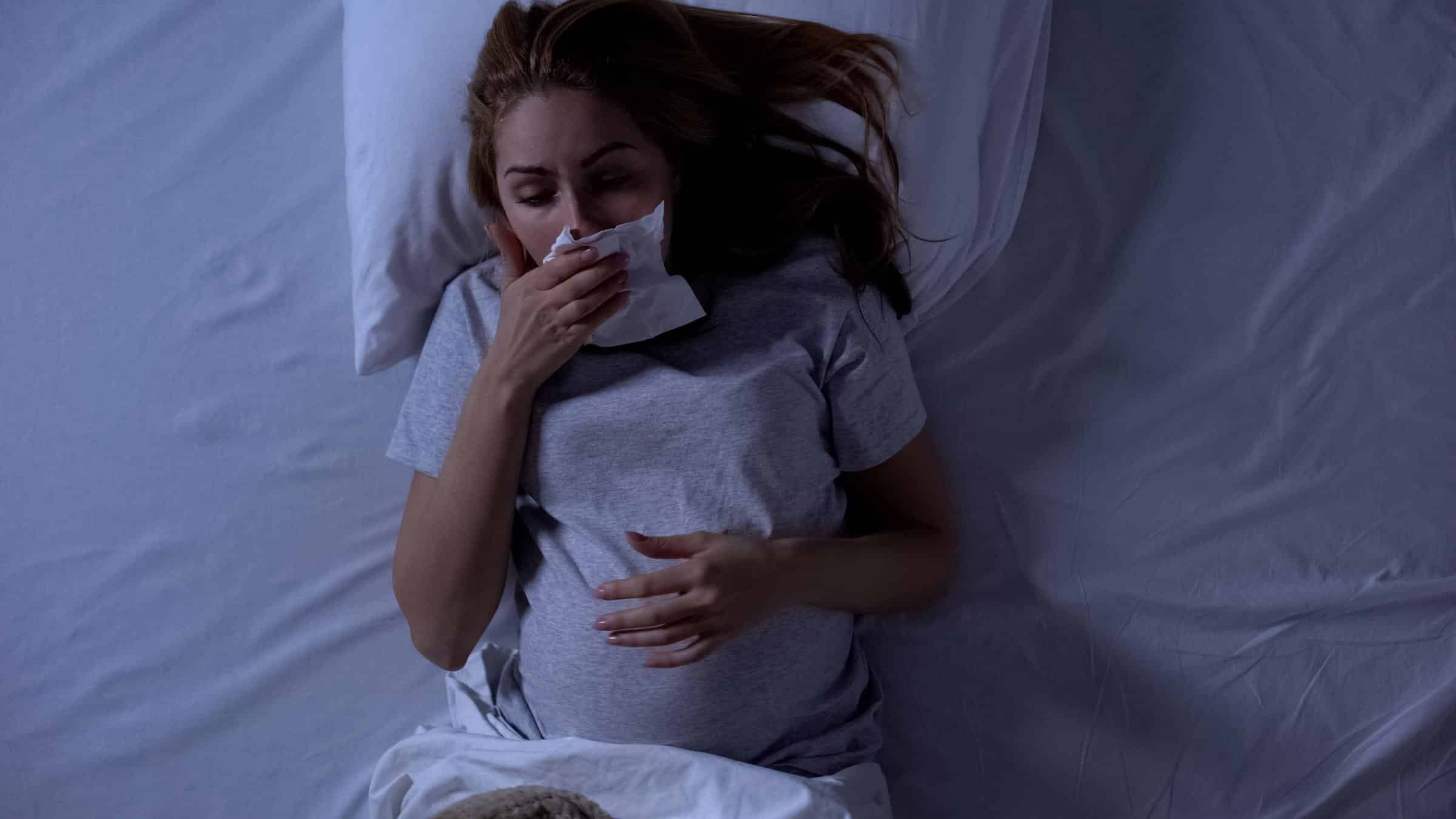 Woman sleeping with allergies
