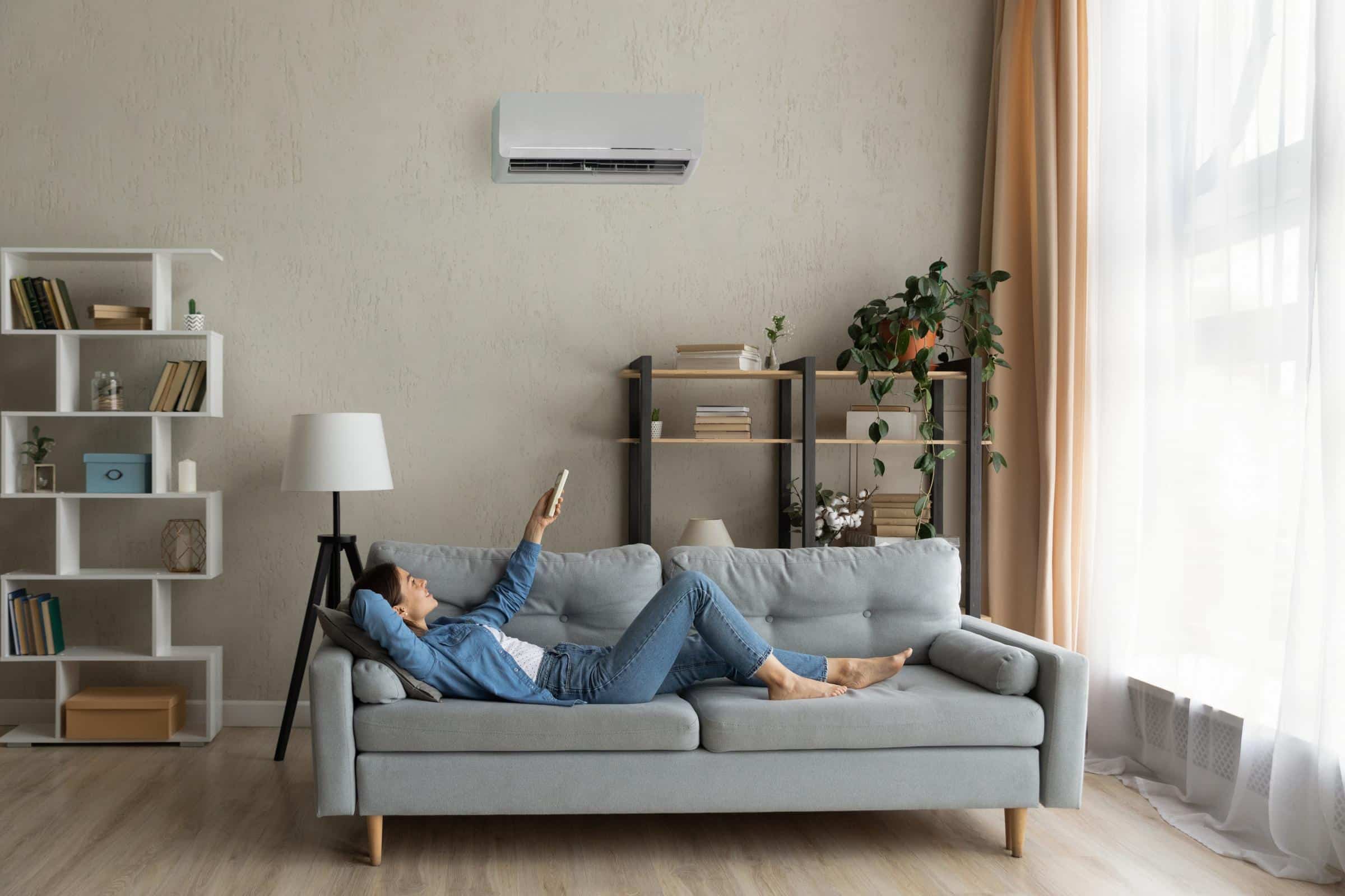 Woman relaxing at home